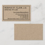 Minimale, eenvoudige Visitekaartje voor openbare a (Voorkant / Achterkant)