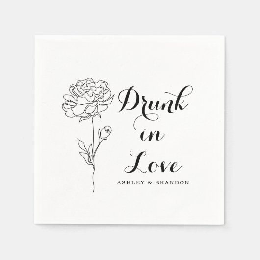 Minimale Eenvoudige Vloerbruiloft Napkins Servet (Voorkant)