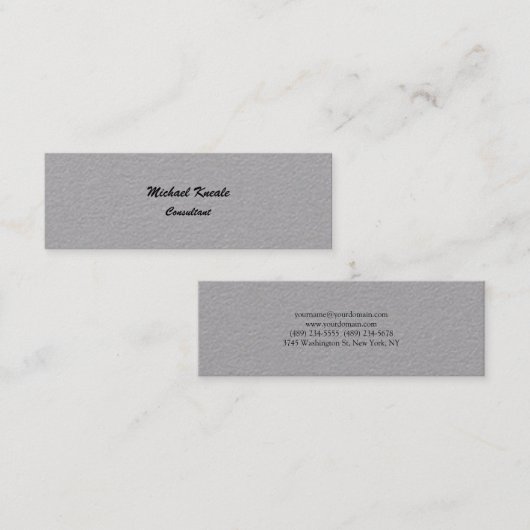 Minimale, eenvoudige vormgeving voor professionals mini visitekaartje (Voorkant / Achterkant)