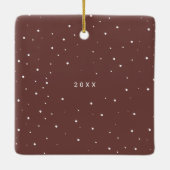 Minimale eenvoudige vrolijke en getrouwde foto keramisch ornament (Achterkant)