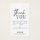 Minimale eenvoudige wasprijskaarten Logo Label oph Visitekaartje (Achterkant)