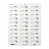 Minimale eenvoudige Waterverf Botanische boomadres Etiket (Full Sheet)