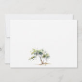 Minimale Eenvoudige Waterverf Botanische Boombruil Bedankkaart (Achterkant)