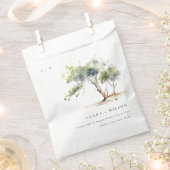 Minimale Eenvoudige Waterverf Botanische Boombruil Bedankzakje (Geknipt)