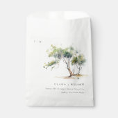 Minimale Eenvoudige Waterverf Botanische Boombruil Bedankzakje (Voorkant)