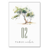 Minimale Eenvoudige Waterverf Botanische Boombruil Kaart (Achterkant)