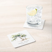 Minimale Eenvoudige Waterverf Botanische Boombruil Kartonnen Onderzetters (Insitu)