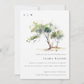 Minimale eenvoudige Waterverf Tree Baby shower Kaart (Voorkant)