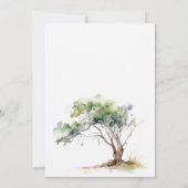 Minimale eenvoudige Waterverf Tree Baby shower Kaart (Achterkant)