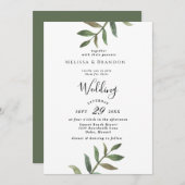 Minimale Eenvoudige Weddenschap Save The Date (Voorkant / Achterkant)