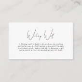 Minimale Eenvoudige Wishing Well Enclosure Card Informatiekaartje (Voorkant)