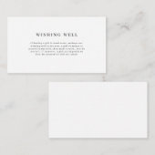 Minimale Eenvoudige Wishing Well Enclosure Card Informatiekaartje (Voorkant / Achterkant)