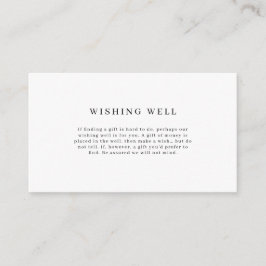 Minimale Eenvoudige Wishing Well Enclosure Card Informatiekaartje