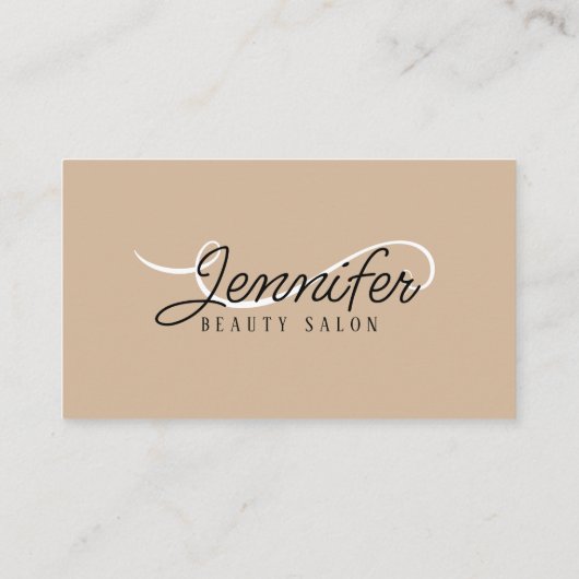 Minimale Eenvoudige Witte Biege Schoonheidssalon E Visitekaartje (Achterkant)