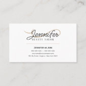 Minimale Eenvoudige Witte Biege Schoonheidssalon E Visitekaartje (Voorkant)