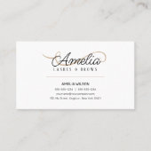 Minimale Eenvoudige Witte Biege Wenkbrauw wimperve Visitekaartje (Voorkant)