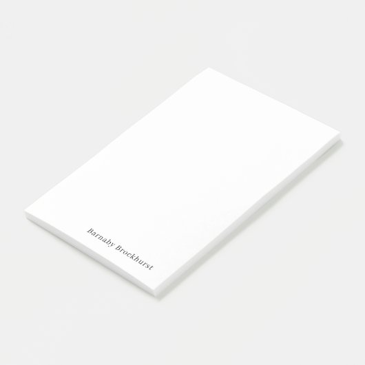 Minimale Eenvoudige Witte Klassieke Masculine Post-it® Notes (Schuin)