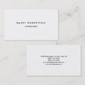 Minimale, eenvoudige, witte laptop visitekaartje (Voorkant / Achterkant)