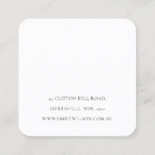 Minimale Eenvoudige Zachte Blush Logo Oorbel Displ Vierkante Visitekaartje (Achterkant)