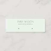 Minimale Eenvoudige Zachte Groene Aqua Veroorzitti Mini Visitekaartje (Voorkant)