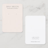 Minimale eenvoudige, zachte, zwarte roze Ketting Visitekaartje (Voorkant / Achterkant)