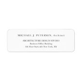 Minimale eenvoudige zakelijke basissjabloon etiket (Voorkant)