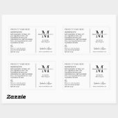 Minimale eenvoudige zakelijke Logo-productingredië Rechthoekige Sticker (Vel)