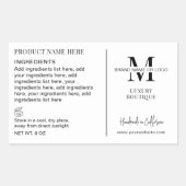 Minimale eenvoudige zakelijke Logo-productingredië Rechthoekige Sticker (Voorkant)