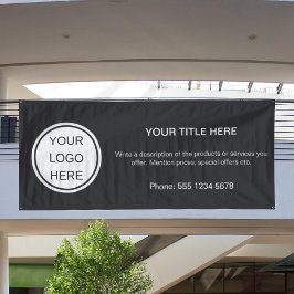 Minimale eenvoudige zakelijke Logo-promotietekst Spandoek