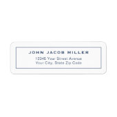 Minimale Eenvoudige Zeemachtgrens Etiket (Voorkant)