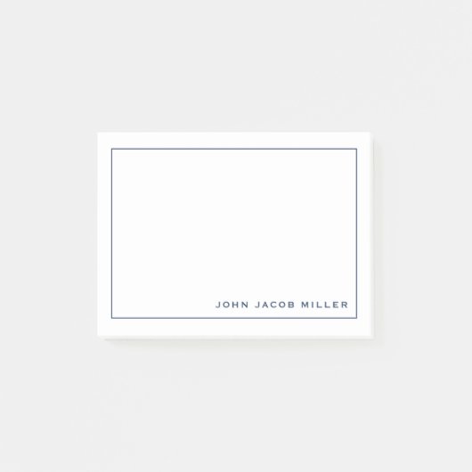 Minimale Eenvoudige Zeemachtgrens Post-it® Notes (Voorkant)