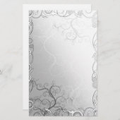 Minimale, eenvoudige zilvergrijze sjabloon - pas a briefpapier (Voorkant / Achterkant)