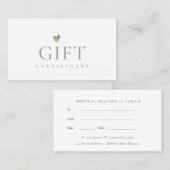  Minimale Eenvoudige Zilvervetting Heart Cadeat Visitekaartje (Voorkant / Achterkant)