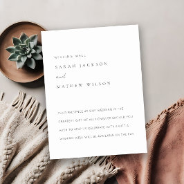 Minimale eenvoudige zwart- en witwennings-wending informatiekaartje