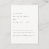 Minimale eenvoudige zwart- en witwennings-wending informatiekaartje (Voorkant)