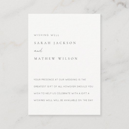 Minimale eenvoudige zwart- en witwennings-wending informatiekaartje (Voorkant)