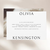 Minimale Eenvoudige Zwart Wit Foto Baby Geboorte Aankondiging