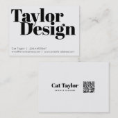 Minimale Eenvoudige zwart-wit Visitekaartje (Voorkant / Achterkant)