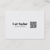 Minimale Eenvoudige zwart-wit Visitekaartje (Achterkant)