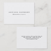 Minimale eenvoudige zwart-witprinter visitekaartje (Voorkant / Achterkant)