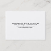 Minimale eenvoudige zwart-witprinter visitekaartje (Achterkant)