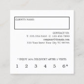 Minimale eenvoudige zwarte bruine elegant klantenkaartje (Achterkant)