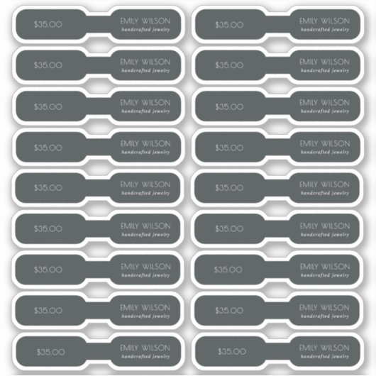 Minimale Eenvoudige zwarte, donkere ronddraaiprijs Sticker (Voorkant)