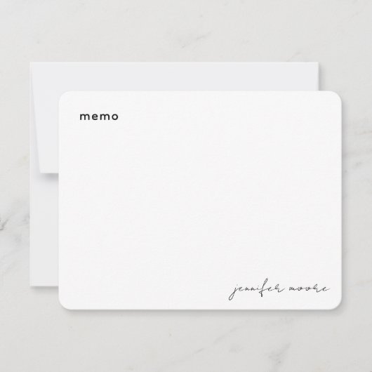 Minimale eenvoudige zwarte en witte platenspeler notitiekaartje (Voorkant)