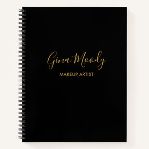 Minimale, eenvoudige zwarte handel notitieboek