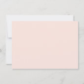 Minimale eenvoudige zwarte roze monogram notitiekaartje (Achterkant)