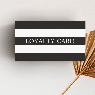 Minimale eenvoudige zwarte strepen klantenkaartje