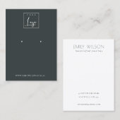 Minimale Eenvoudige zwarte & witte donkere draagta Visitekaartje (Voorkant / Achterkant)