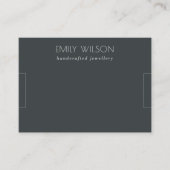 Minimale Eenvoudige zwarte & witte, donkere racele Visitekaartje (Voorkant)