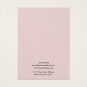 Minimale Eenvoudige zwarte witte roze basisweergav Visitekaartje (Achterkant)